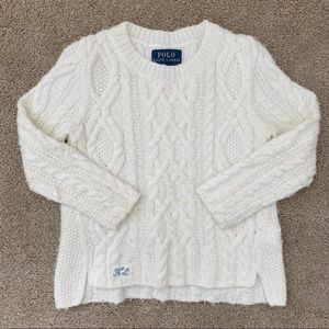 POLO • Knit Sweater in Light Cream for Toddler Girl